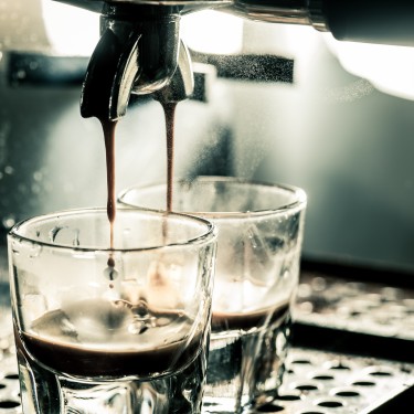 espresso has less caffeine than brewed coffee