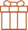 Coffee gift box icon