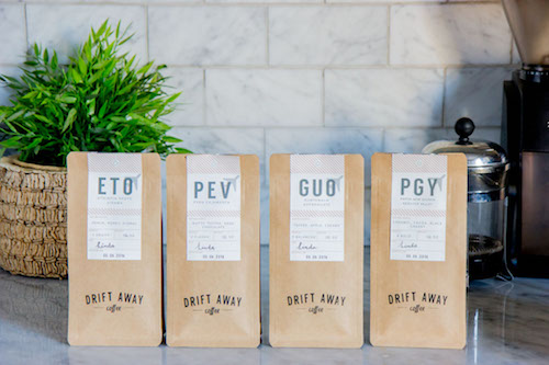 Coffee gifts by Driftaway - Shot of the sampler kit standing