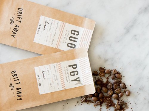 Driftaway coffee packaging for corporate gifts